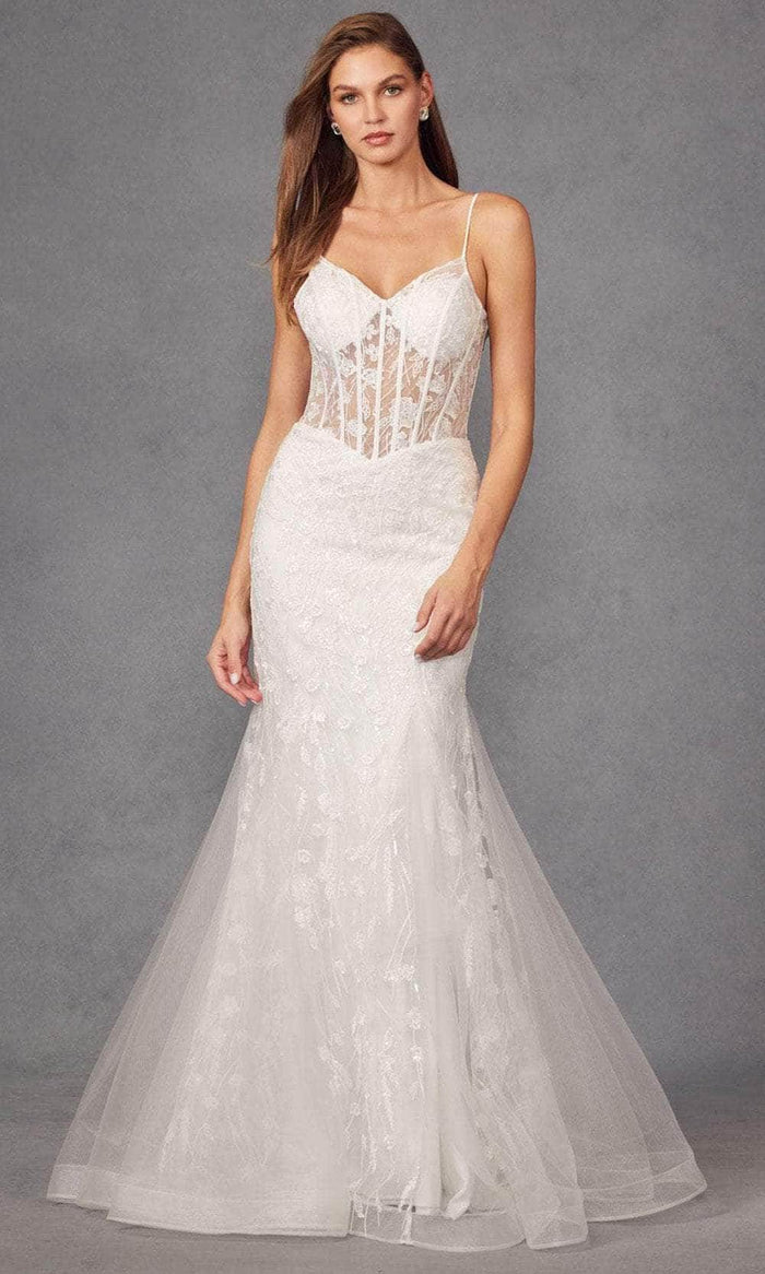 Juliet Dresses JT2441SW - Sleeveless Embroidered Bridal Gown Bridal Dresses XS / Off White