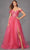 Juliet Dresses JT2466A - Cold Shoulder Sequin Appliqued Prom Gown Prom Dresses XS / Fuchsia