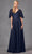 Juliet Dresses JTM14F - Flutter Sleeve Chiffon Prom Gown Evening Dresses M / Navy Blue