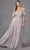Juliet Dresses JTM14F - Flutter Sleeve Chiffon Prom Gown Evening Dresses M / Silver