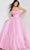 JVN by Jovani JVN26209 - Ruffled Neck Strapless Ballgown Special Occasion Dress