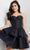 JVN By Jovani JVN36620 - Strapless Tiered Cocktail Dress Special Occasion Dress 00 / Black