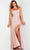 JVN by Jovani JVN37525 - Fitted Halter Neck Prom Dress Prom Dresses 00 / Hot-Pink