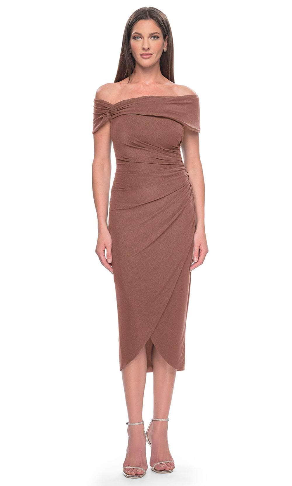 La Femme 30109 - Tea Length Fitted Dress 8 / Cocoa - Shop La Femme dresses on Couture Candy at CoutureCandy.com La Femme 30109 - Tea Length Fitted Dress 8 / Cocoa - Shop La Femme dresses on Couture Candy at CoutureCandy.com