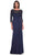 La Femme 30230 - Illusion Sheath Formal Dress Evening Dresses 4 / Navy