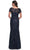 La Femme 30877 - Beaded Short Sleeve Long Dress Mother of the Bride Dresses