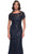 La Femme 30877 - Beaded Short Sleeve Long Dress Mother of the Bride Dresses