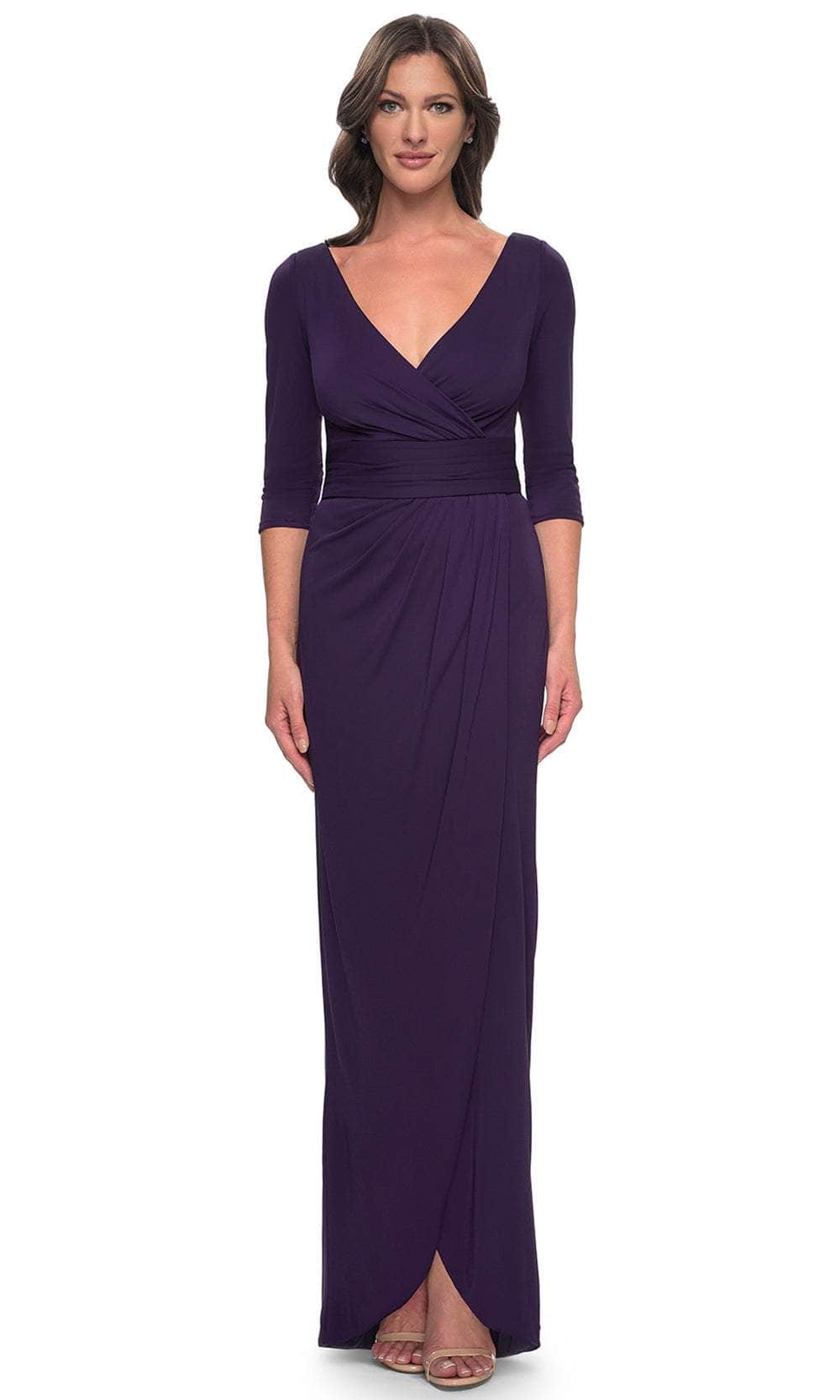 La Femme 31014 Tulip Hem Jersey Evening Dress | Formal Dress Shops 16 / Charcoal La Femme 31014 Tulip Hem Jersey Evening Dress | Formal Dress Shops 16 / Charcoal