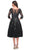 La Femme 31017 - Floral Pattern Quarter Sleeve Knee-Length Dress Cocktail Dresses