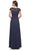 La Femme 31195 - Cap Sleeve Applique Evening Dress Evening Dresses