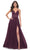 La Femme 31457 - Spaghetti Strap Tulle A-Line Prom Dress Evening Dresses 00 / Dark Berry