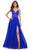 La Femme 31457 - Spaghetti Strap Tulle A-Line Prom Dress Evening Dresses 00 / Royal Blue