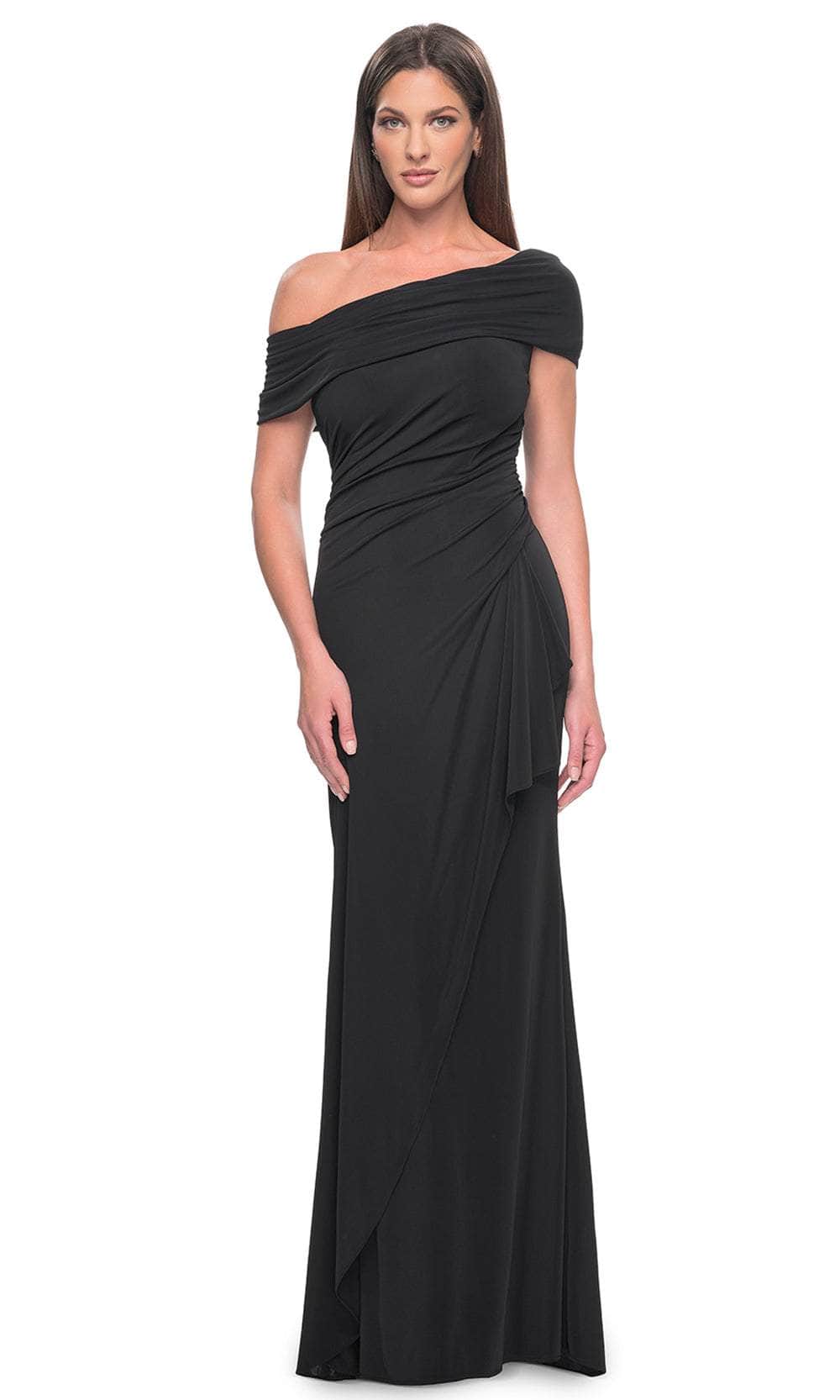 La Femme 31459 - Asymmetrical Sheath Formal Dress 20 / Black La Femme 31459 - Asymmetrical Sheath Formal Dress 20 / Black