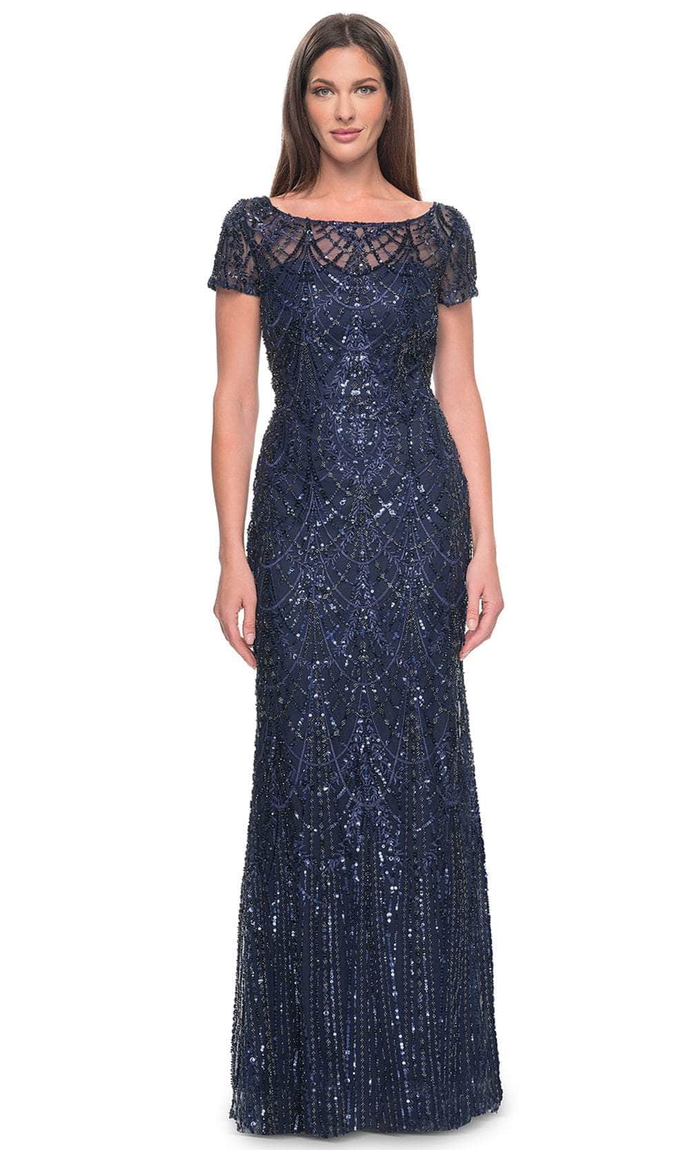 La Femme 31709 - Bateau Neck Beaded Evening Dress Couture Candy La Femme 31709 - Bateau Neck Beaded Evening Dress Couture Candy