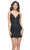 La Femme 31742 - Embellished Deep V-Neck Cocktail Dress Cocktail Dresses