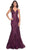 La Femme 31943 - Sequin Pattern Prom Dress Prom Dresses 00 / Dark Berry