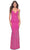 La Femme 31968 - Rhinestone Cowl Prom Dress Prom Dresses 00 / Fuchsia