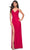 La Femme 31978 - Cowl Bodice Prom Dress Evening Dresses 00 / Red