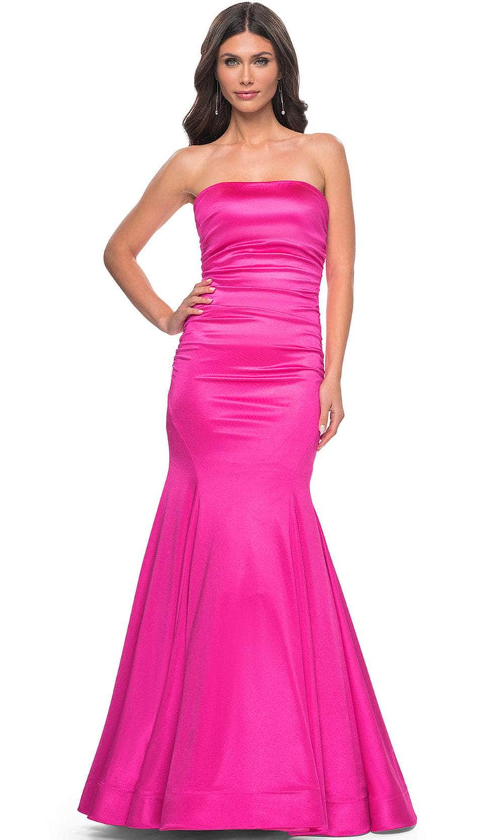 Strapless Satin Prom Dresses With Pockets LBQ1140