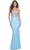 La Femme 31989 - Rhinestone Bodice Prom Dress Special Occasion Dress 00 / Light Blue