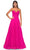 La Femme 31997 - Shirred Sweetheart Prom Dress Special Occasion Dress 00 / Hot Fuchsia