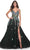 La Femme 32023 - A-Line Floral Appliqued Prom Gown Evening Dresses
