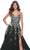 La Femme 32023 - A-Line Floral Appliqued Prom Gown Evening Dresses