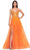 La Femme 32028 - Lace Styled Prom Dress Special Occasion Dress 00 / Orange
