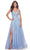 La Femme 32032 - Sequin Beaded Prom Dress Evening Dresses 00 / Cloud Blue
