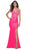La Femme 32054 - Glitter Bodice Mermaid Prom Dress Evening Dresses 00 / Neon Pink