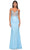 La Femme 32079 - Beaded Illusion Corset Prom Dress Evening Dresses 00 / Light Blue