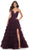La Femme 32086 - Surplice V-Neck Ruffled Prom Dress Prom Dresses 00 / Dark Berry