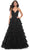 La Femme 32086 - Surplice V-Neck Ruffled Prom Dress Prom Dresses