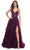 La Femme 32128 - Ruffle Tiered Prom Dress Evening Dresses 00 / Dark Berry