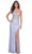 La Femme 32139 - Illusion Floral Prom Dress Evening Dresses 00 / Light Periwinkle