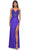 La Femme 32139 - Illusion Floral Prom Dress Evening Dresses 00 / Royal Blue