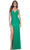 La Femme 32152 - Ruched Cowl Prom Dress Evening Dresses 00 / Jade