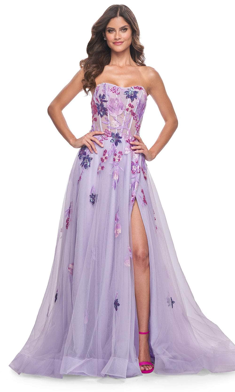 La Femme 32156 - Strapless Sequin Embellished Prom Gown 10 / Lavender - Shop La Femme dresses on Couture Candy at CoutureCandy.com La Femme 32156 - Strapless Sequin Embellished Prom Gown 10 / Lavender - Shop La Femme dresses on Couture Candy at CoutureCandy.com