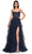 La Femme 32233 - Ruffle Skirt Prom Dress Evening Dresses 00 / Navy