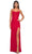 La Femme 32237 - Scoop Neck Lace Prom Gown Evening Dresses 00 / Red