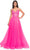 La Femme 32306 - V-Neck Sheer Lace Bodice Prom Dress Evening Dresses