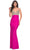 La Femme 32320 - Draped Metallic Prom Dress Prom Dresses 00 / Hot Fuchsia