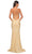 La Femme 32320 - Draped Metallic Prom Dress Prom Dresses