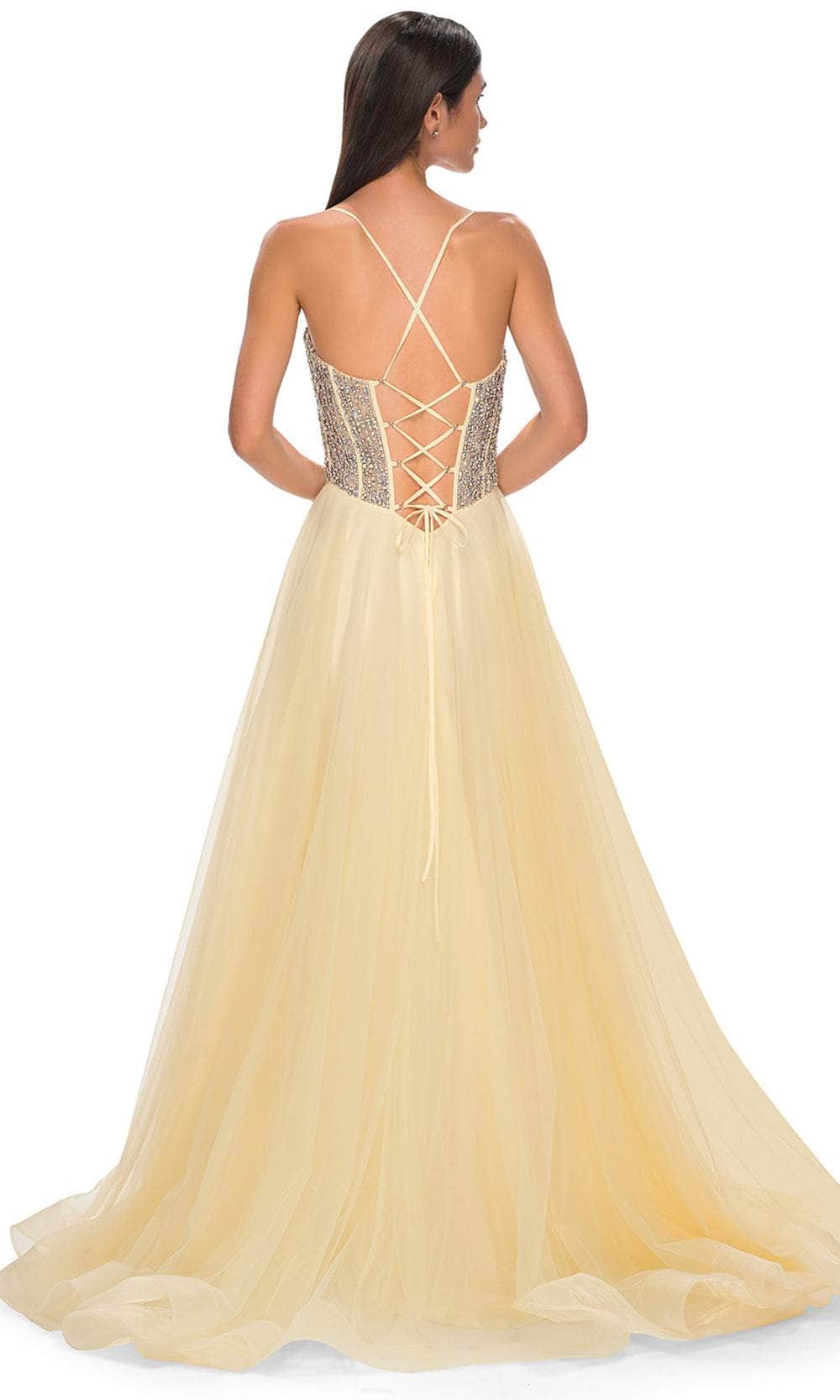 la femme yellow prom dress La Femme Dress 33716