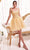 Ladivine 9310 - Embroidered A-line Cocktail Dress Cocktail Dresses XXS / Champagne Gold