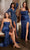Ladivine B8422 - Sequined Faux Wrap Prom Gown Mother of the Bride Dresses