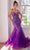 Ladivine CC2253 - Plunging Godets Mermaid Evening Gown Prom Dresses 2 / Nova Purple