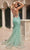 Ladivine CC2253 - Plunging Godets Mermaid Evening Gown Prom Dresses