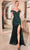Ladivine CD0219 - Sequin V-Back Evening Dress Prom Dresses 2 / Emerald