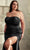 Ladivine CD326C - Strapless Corset Bodice Prom Gown Prom Dresses 16 / Black